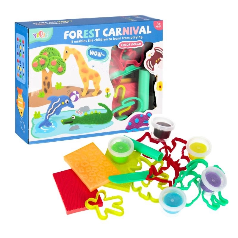 plastelína s vykrajovátky safari – kreativní sada pro děti od 3 let