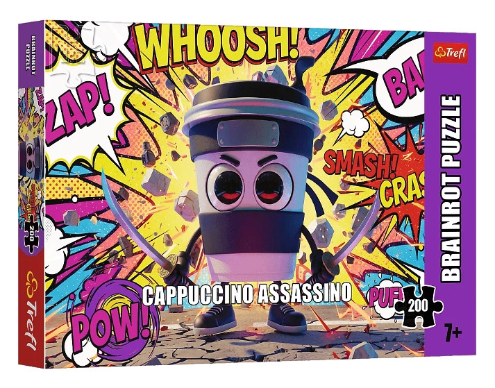 Trefl puzzle BrainRots cappuccino assassino 200 dílků