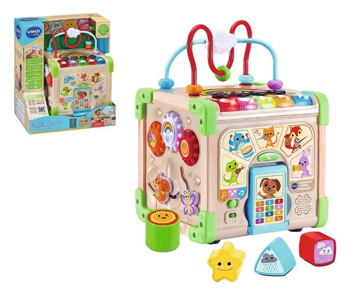 Dřevěná edukační kostka VTech