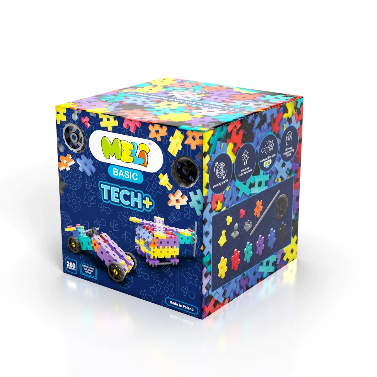 Meli Basic Tech+ stavebnice 260 dílků pro děti 3+