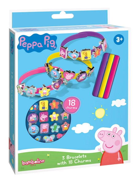Sada na výrobu náramků s přívěsky Peppa Pig