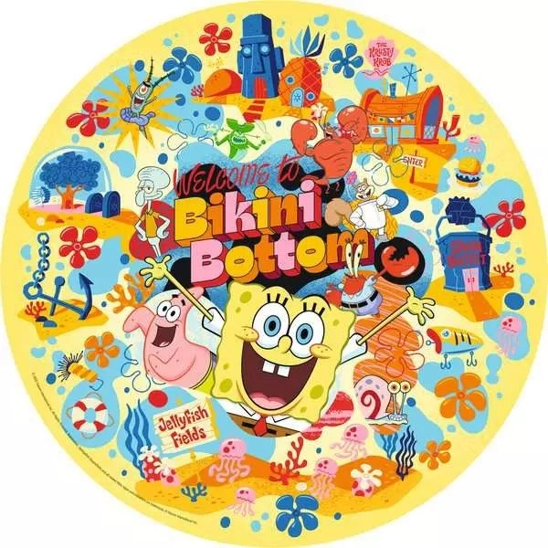 Ravensburger kulaté puzzle SpongeBob v kalhotách 500 dílků