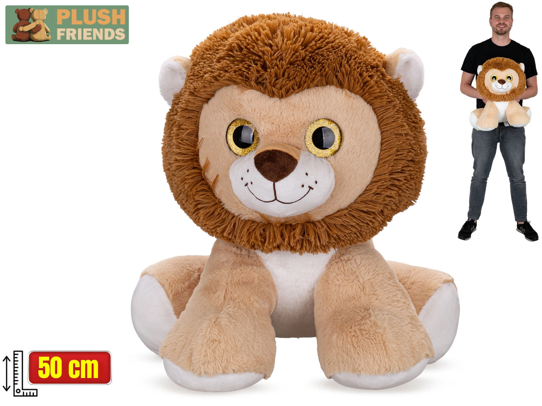 Plush Friends plyšový lev 50 cm, sedící