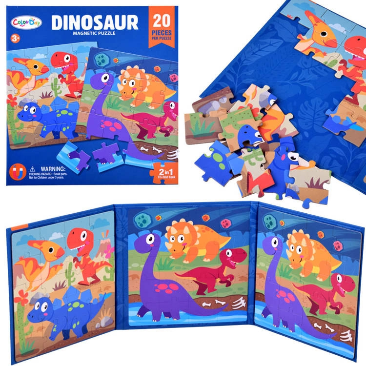 JOKO Magnetické v knížce Dinosauři 40 dílků