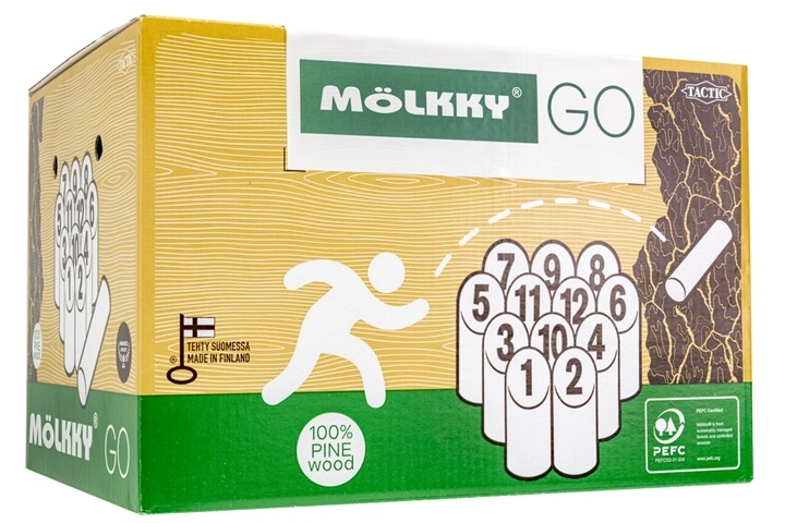 Mölkky GO plnohodnotná cestovní venkovní hra