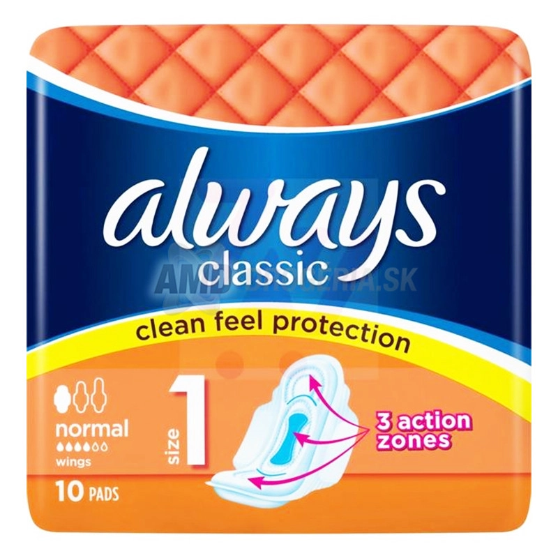 ALWAYS Classic Normal Hygienické vložky s křidélky 10 ks