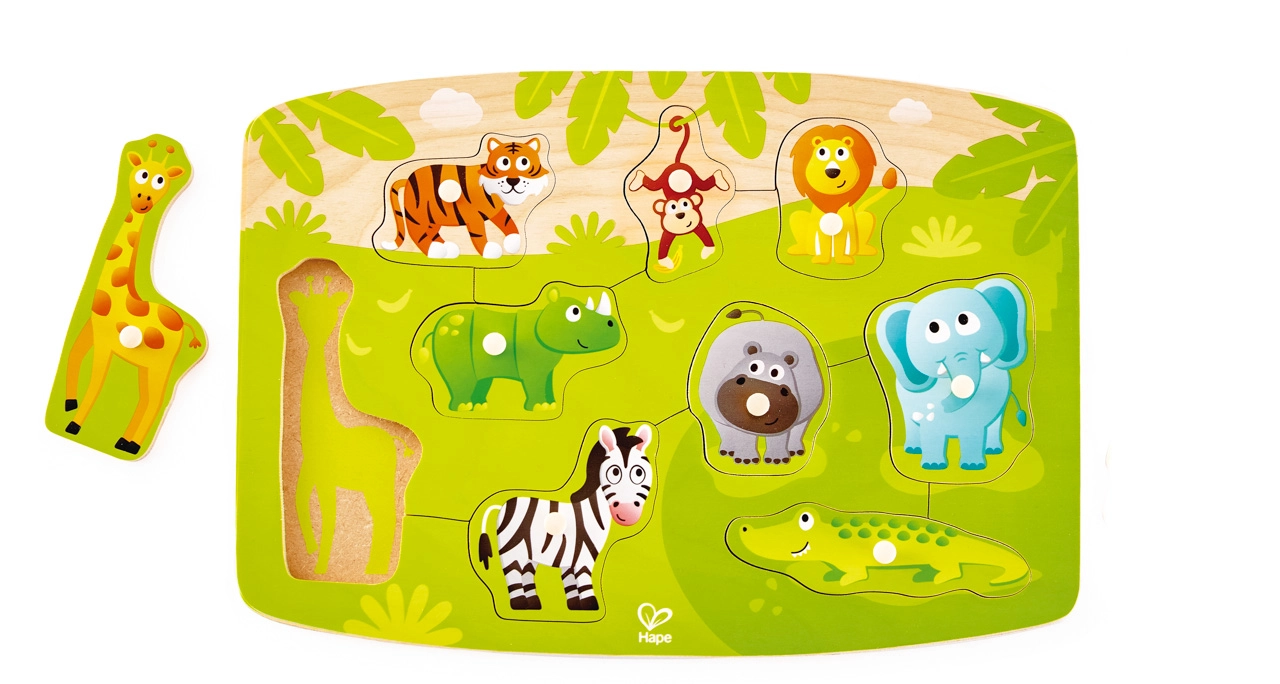 Hape Puzzle na desce - Džungle
