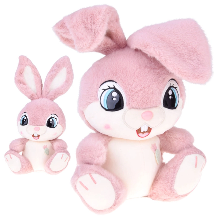 Plyšový králíček Malinka 40 cm – růžový mazlíček s ohebnými oušky