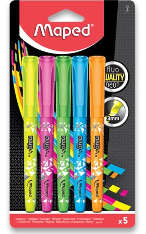 Levně Maped 34027 Fluo Peps 5 ks