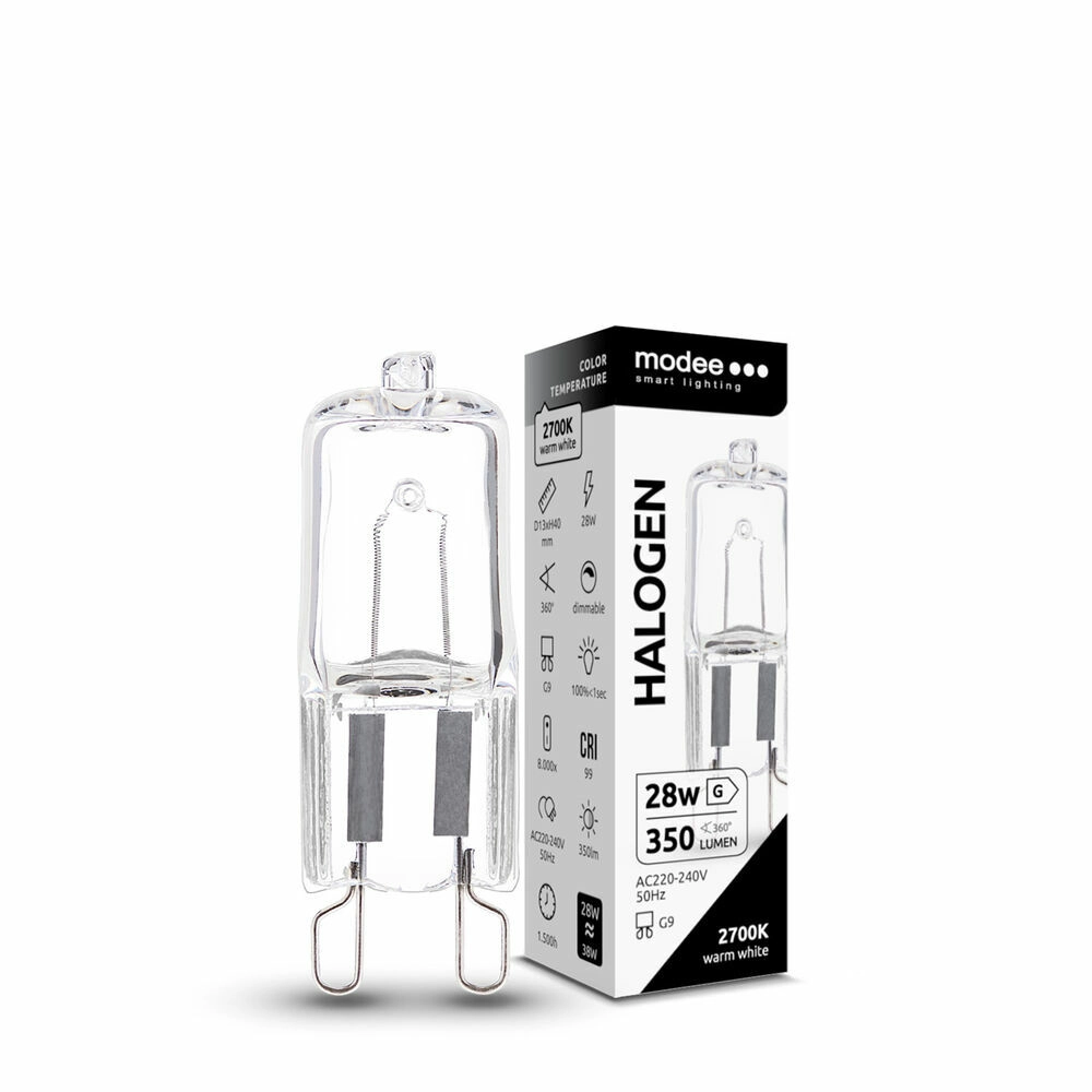 Modee halogenová žárovka G9 28W teplá bílá