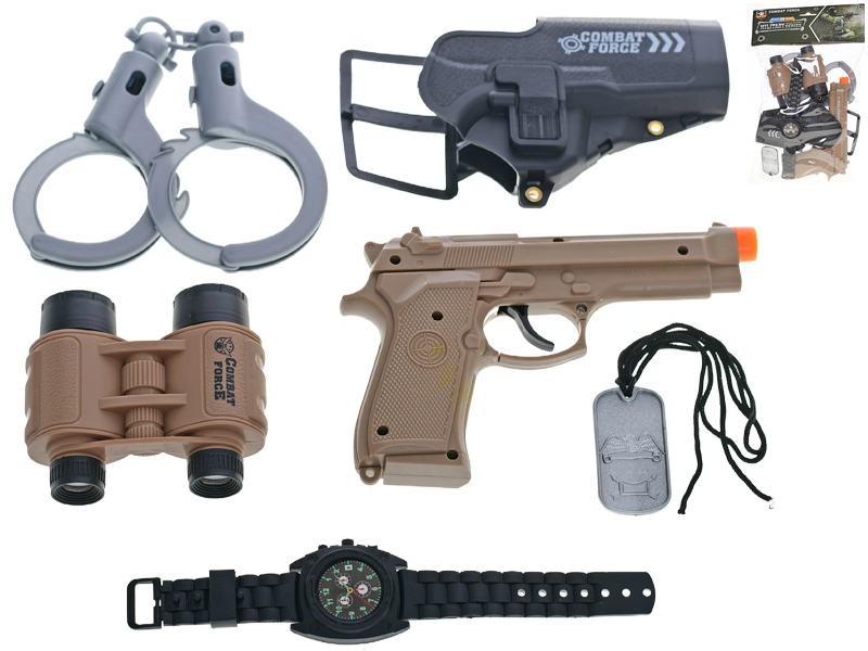 Vojenský set s pistolí a doplňky pro děti
