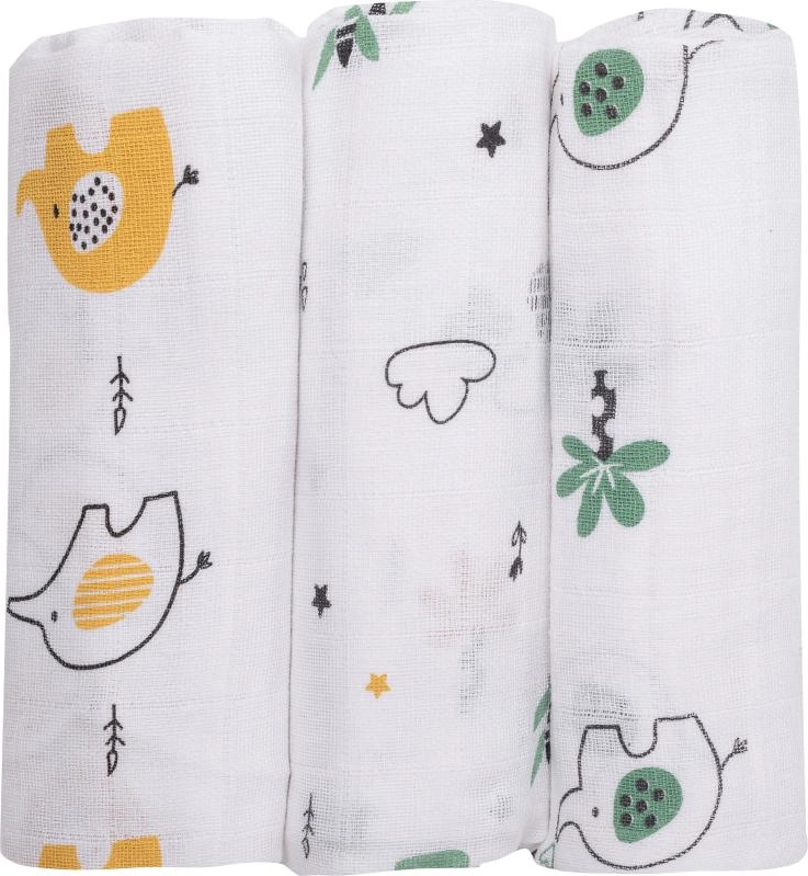 BUBABA Tetra pleny Slon 80 x 80 cm 3ks