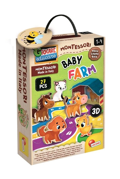 Montessori dětská dřevěná farma