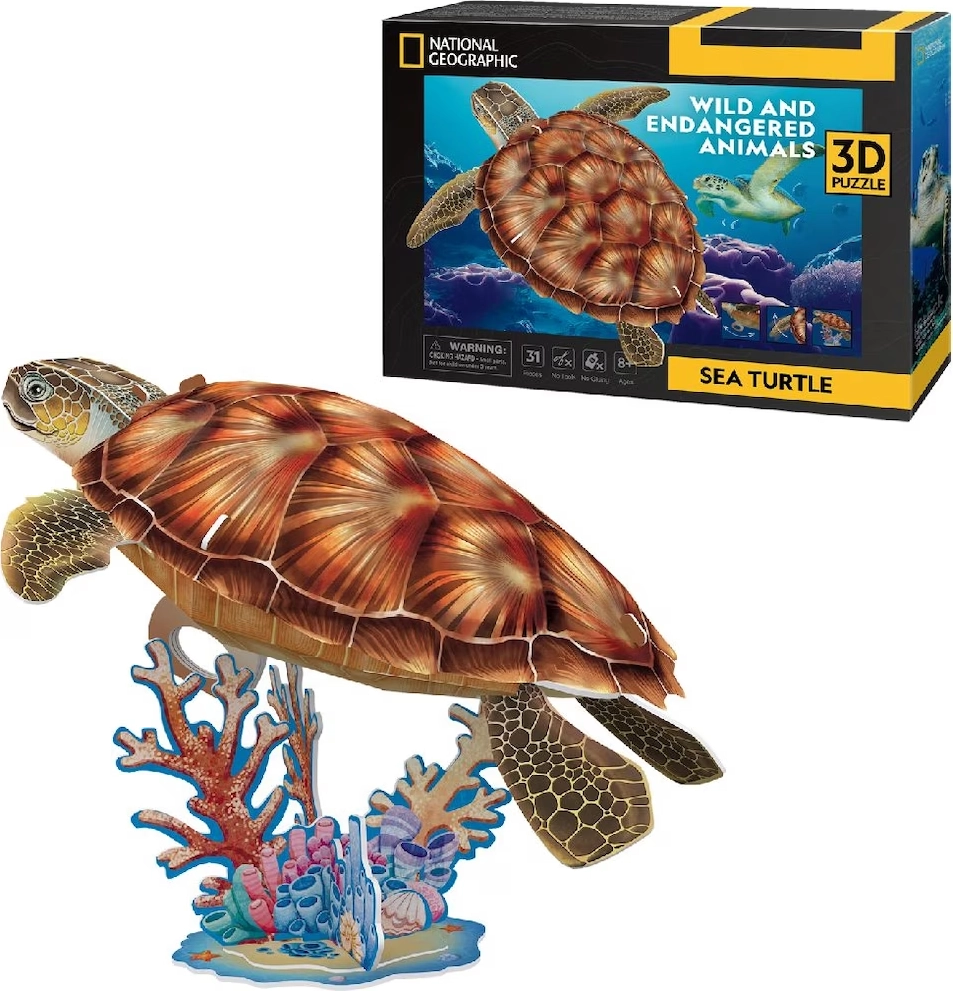 Levně 3D puzzle NATIONAL GEOGRAPHIC mořská želva – 31 dílků
