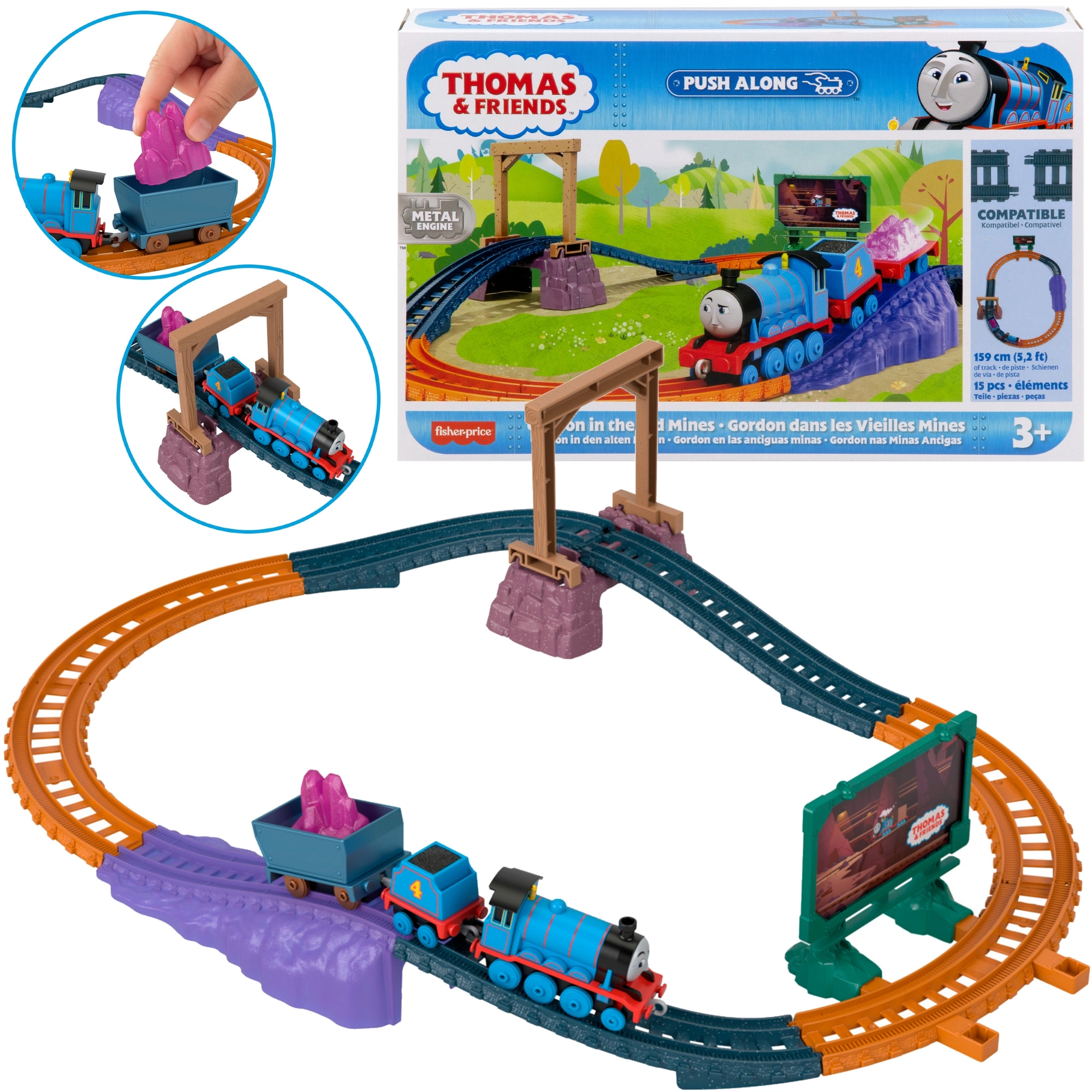 Fisher-Price THOMAS & FRIENDS – Gabryš ve starém dole, vlaková sada 15 dílů