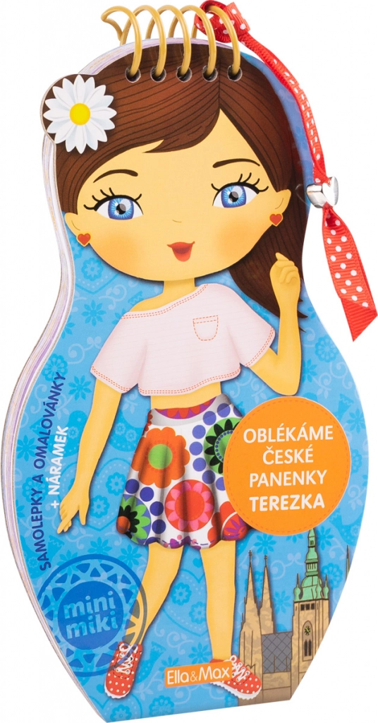 Levně Oblékáme české panenky Terezka – omalovánky se samolepkami