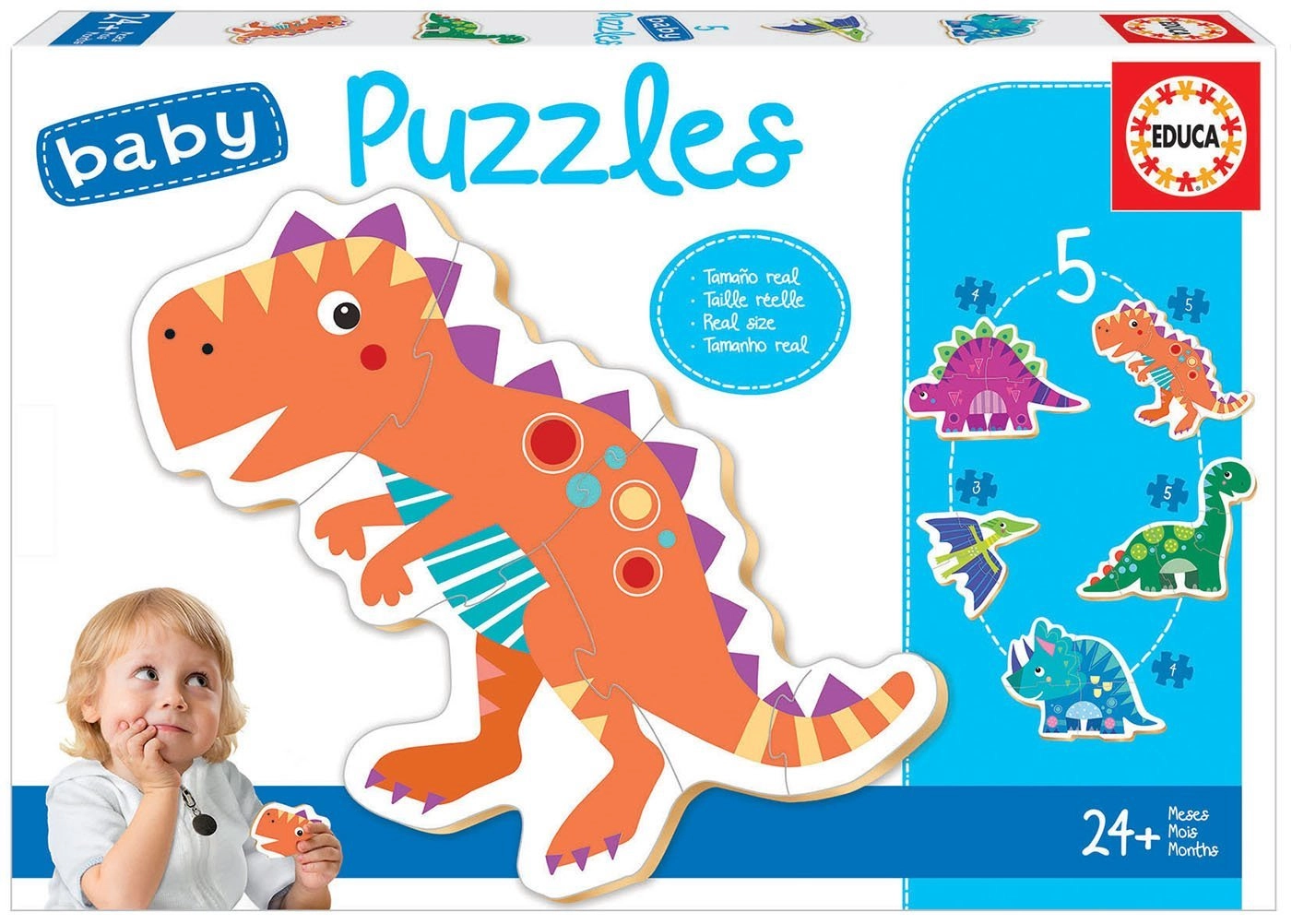 Levně Educa baby puzzle dinosauři 5v1