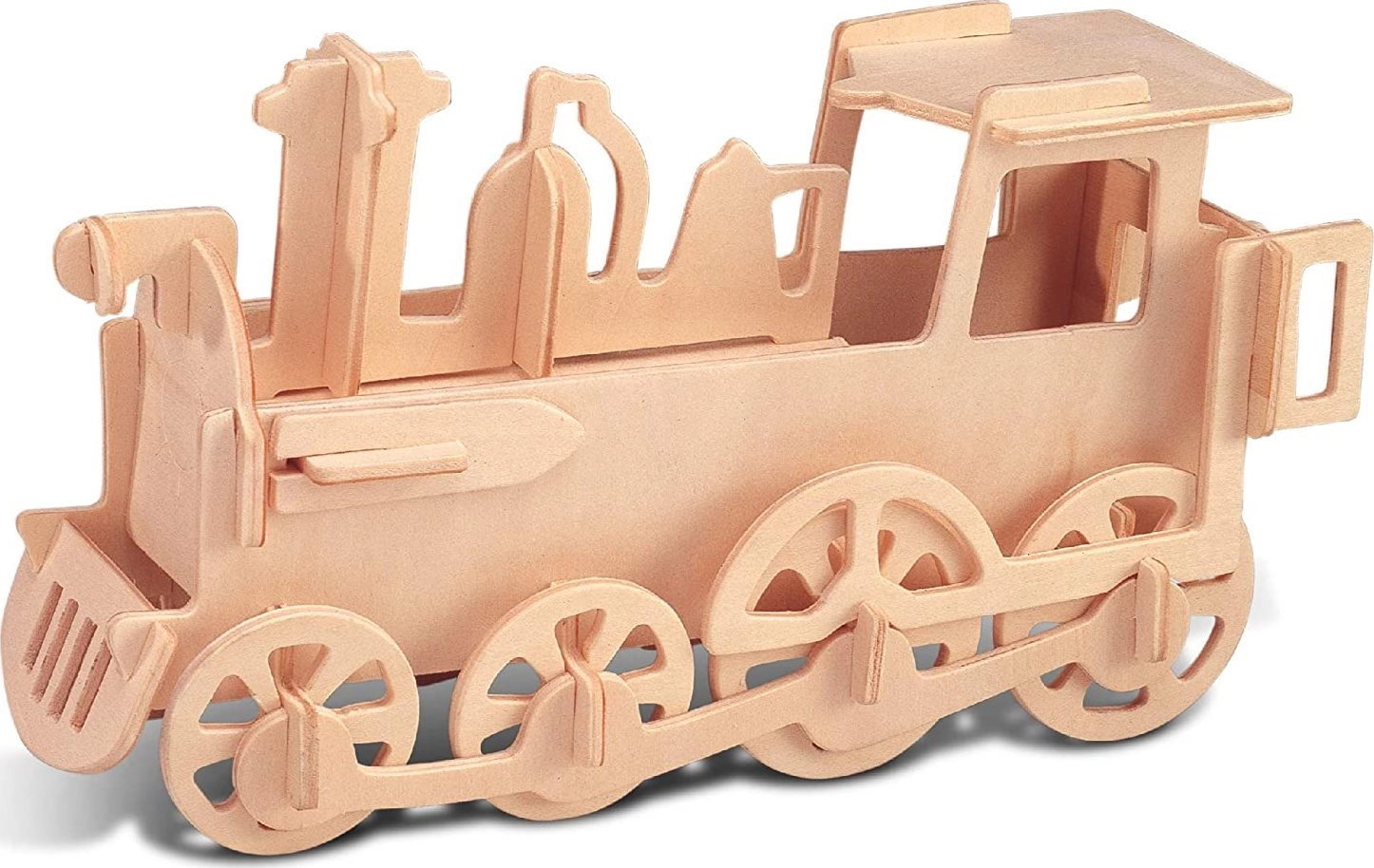 Levně Wooden toy / WCK 3D dřevěné puzzle Lokomotiva 30 ks