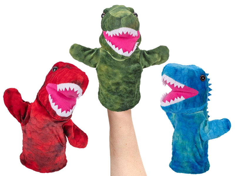 Plyšový maňásek dinosaurus pro nejmenší děti
