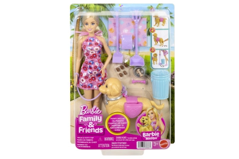 Barbie panenka s pejskem na procházce