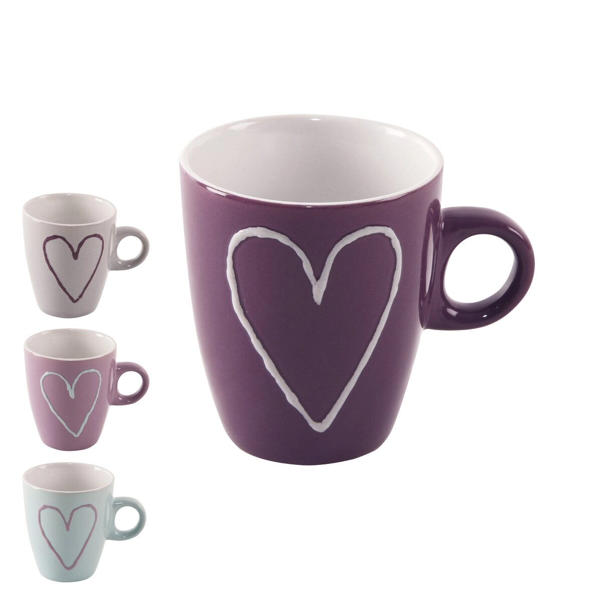Keramický hrnek HEART 230 ml assort