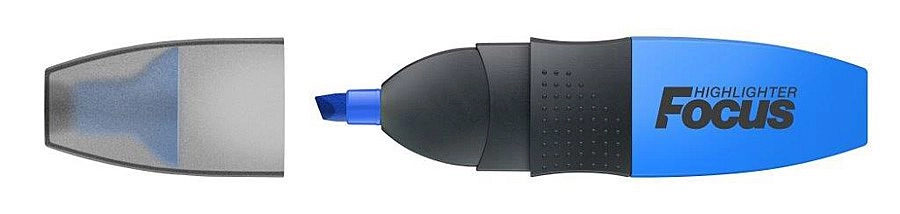 Zvýrazňovač ICO Focus, modrý ICO
