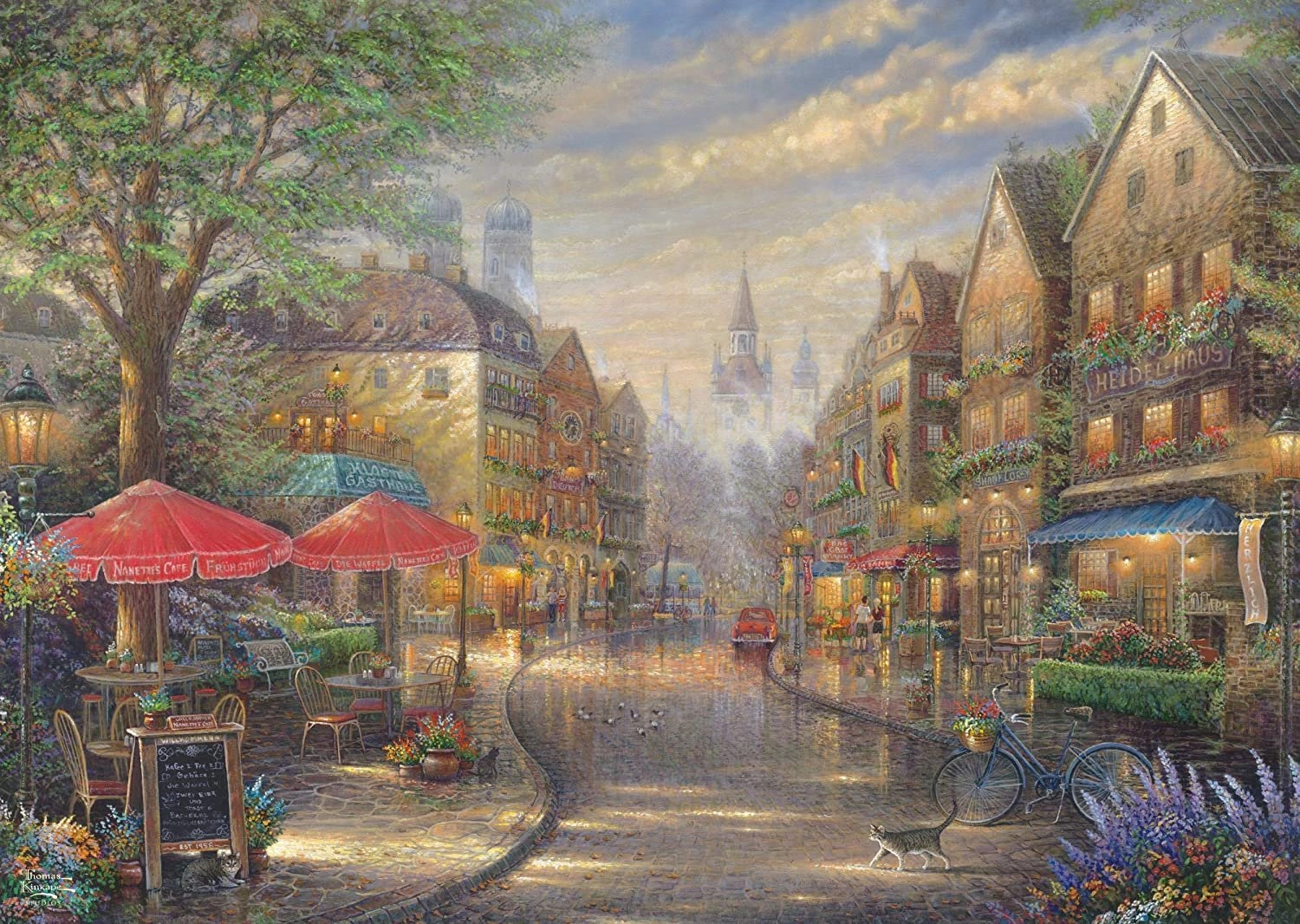 Levně SCHMIDT puzzle kavárna v Mnichově – 1000 dílků