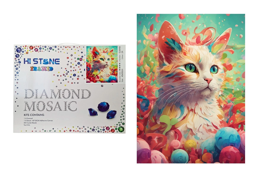 Diamantová mozaika Kočka