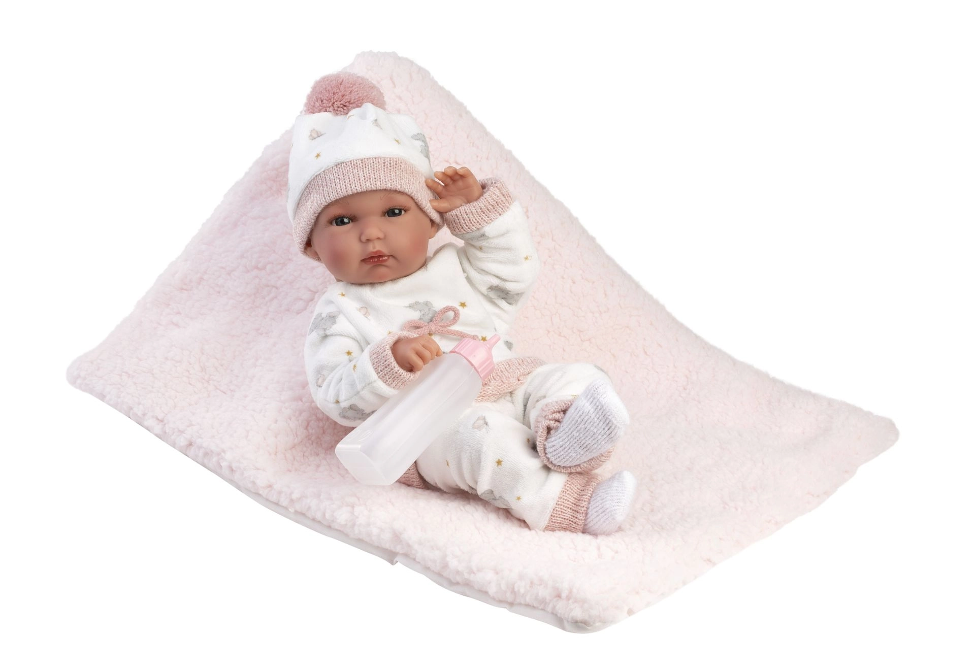 Llorens New born holčička – realistická panenka miminko 35 cm