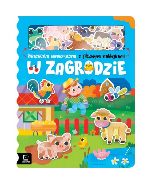 Levně W zagrodzie Książeczka sensoryczna z filcowymi naklejkami