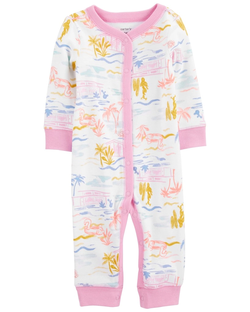 Levně CARTER'S Overal bez nožiček na druky Sleep&Play Blue Palm kluk