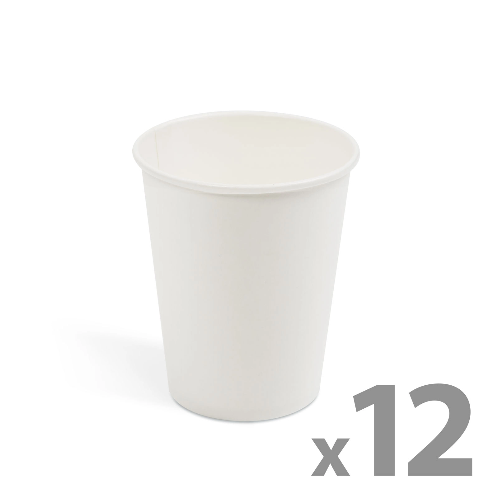 Papírové kelímky bílé 2,5 dl, 12 ks