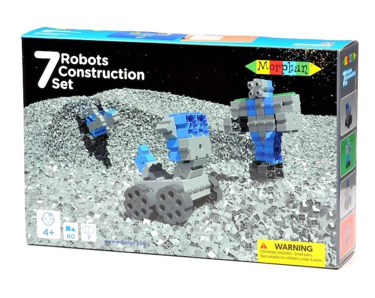 Stavebnice MORPHUN 7 robotů, 80 dílků