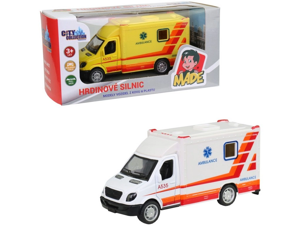 Kovová sanitka se zpětným chodem 10 cm
