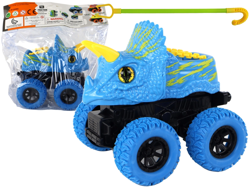 Lean Toys Vozidlo s třecím pohonem Triceratops modré