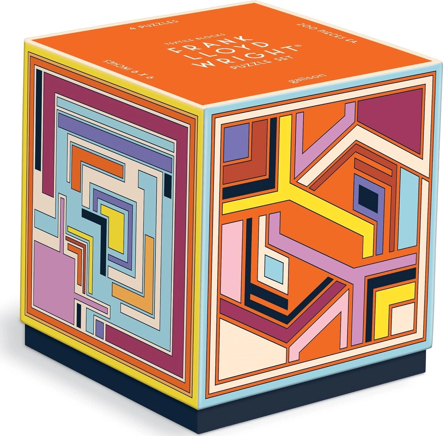 GALISON Čtvercové puzzle Frank Lloyd Wright: Textilní bloky 4x200 dílků
