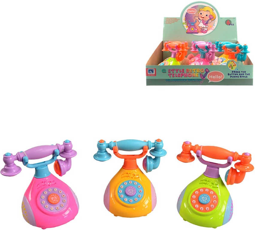 Retro dětský telefon se zvukem 12 cm - 1 kus