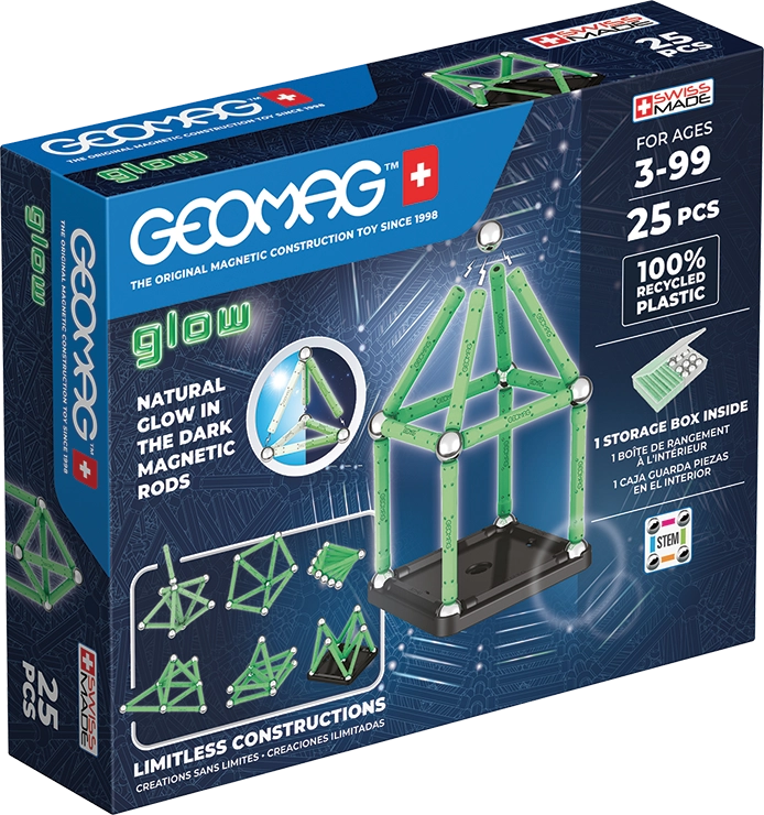 Geomag - Glow, 25 dílků (svítící)