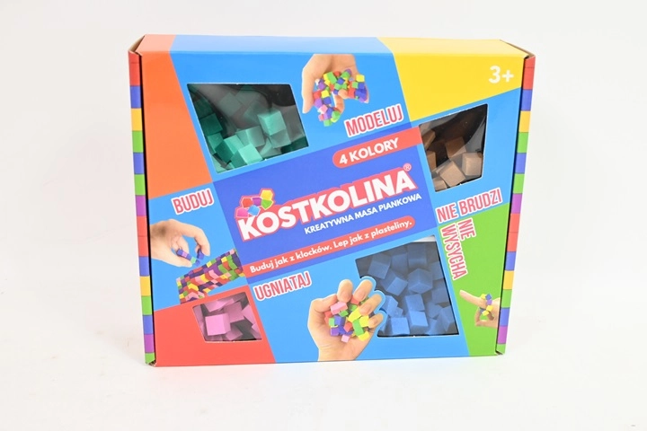 Kostkolina modrá – modelovací hmota, 4 barvy