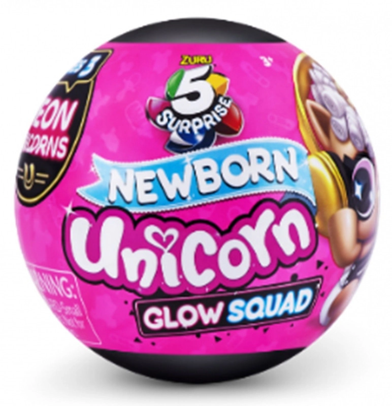 Levně ZURU 5 Surprise Unicorn Squad Glow Squad svítící jednorožec v kapsli