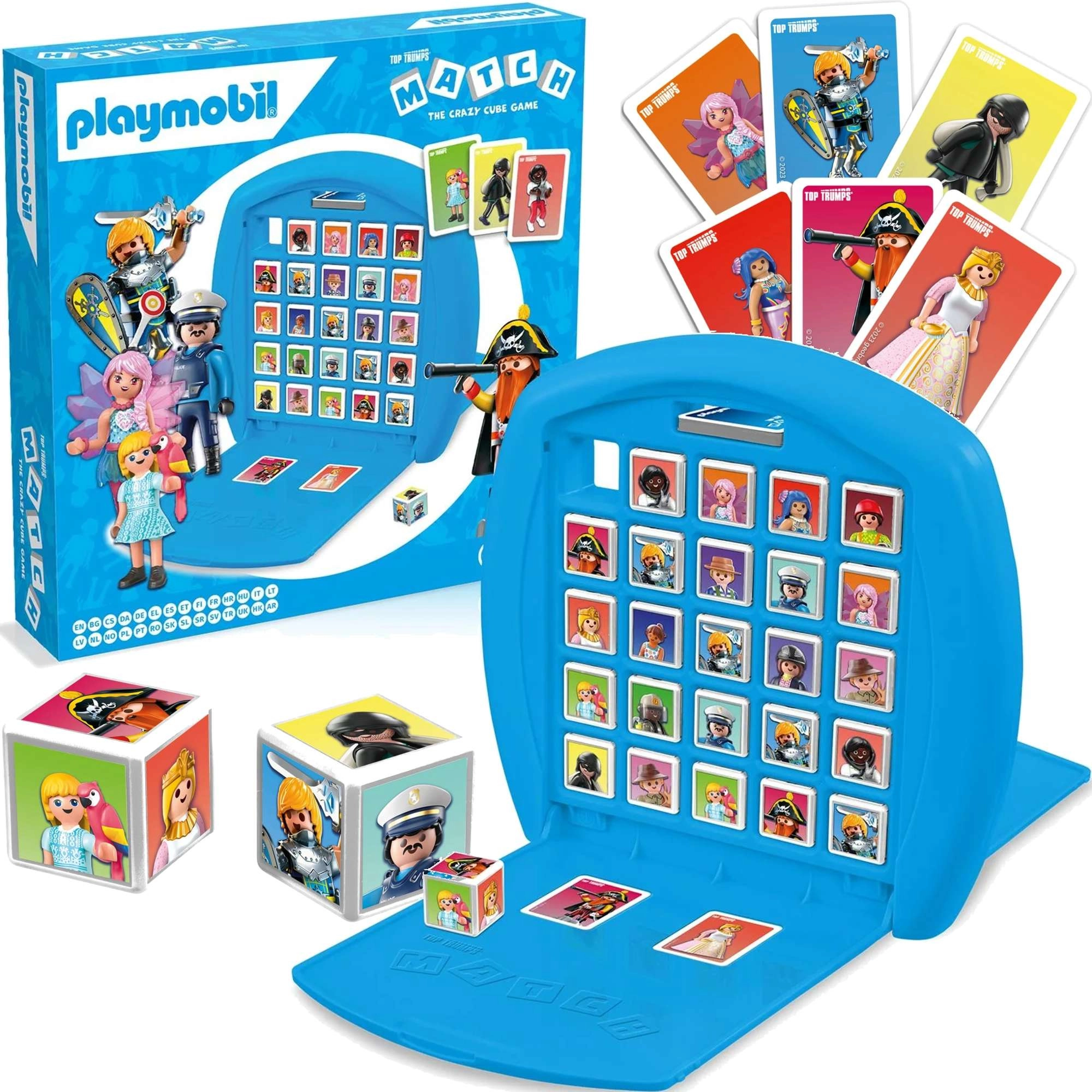Strategická rodinná hra Top Trumps Match PLAYMOBIL modrá