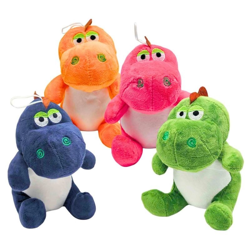 Plyšový dinosaurus v barevném provedení