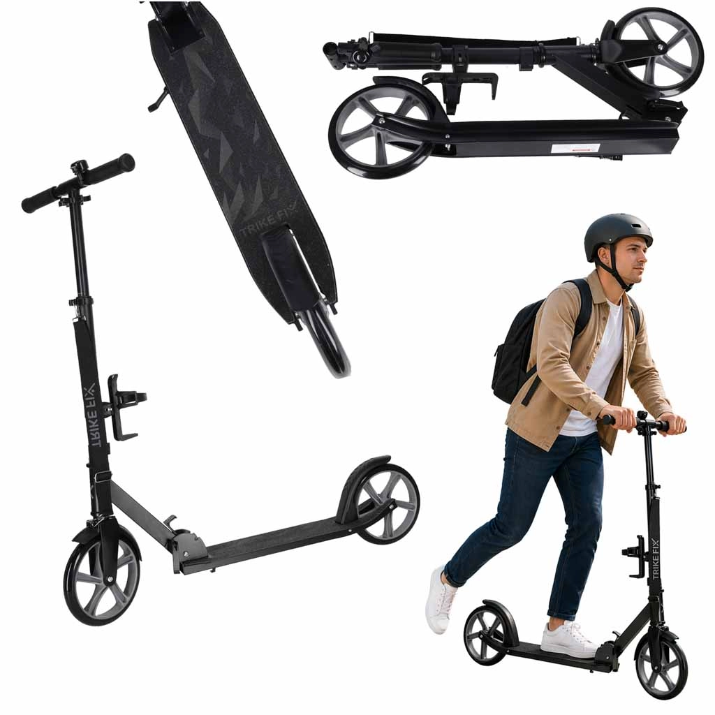 Skládací městská koloběžka Trike Fix 200 mm černo-šedá