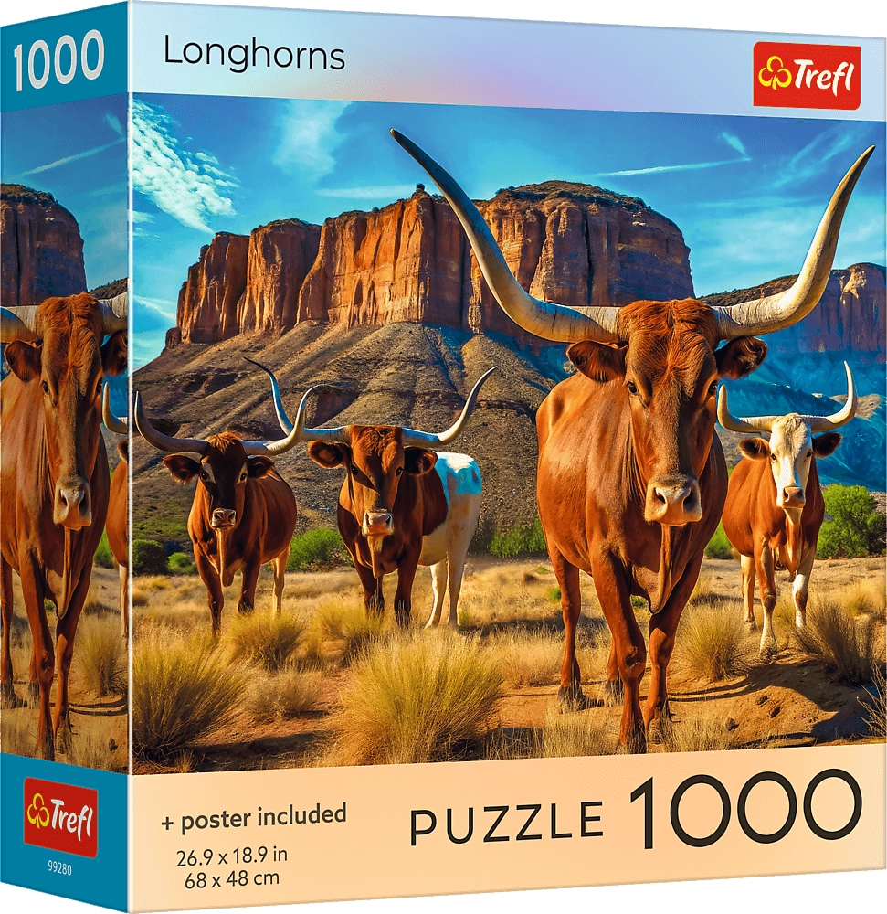 Trefl puzzle longhorns 1000 dílků