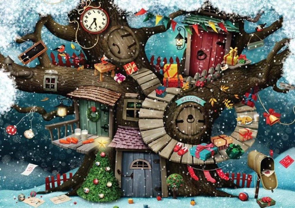 Puzzle Vánoce v lese 1000 dílků MAGNOLIA