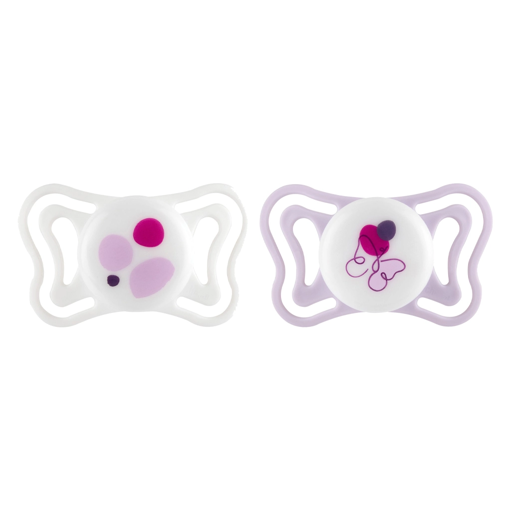 Chicco dudlíky Physioforma Light silikonové ortodontické růžové 2–6 m, 2 ks