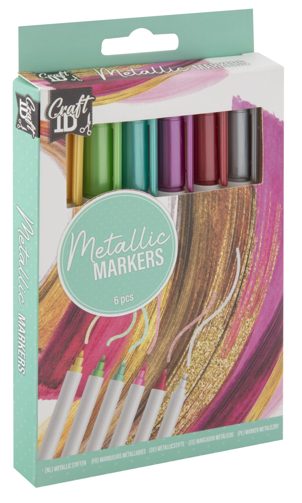 Metalické fixy Craft, sada 6 kusů