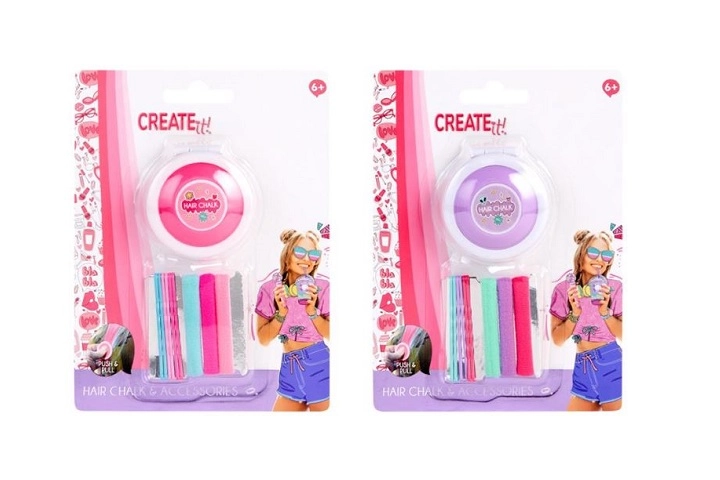 Create it! křída na vlasy se stylingovými doplňky