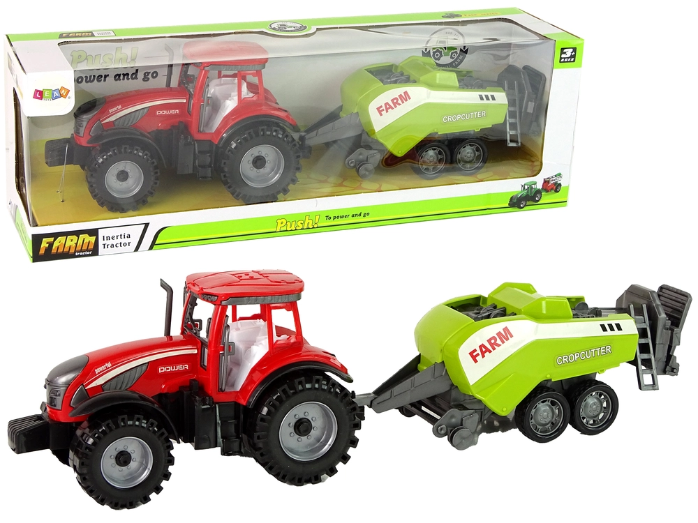 Shumee Červený zemědělský traktor s třecím pohonem zeleného secího stroje