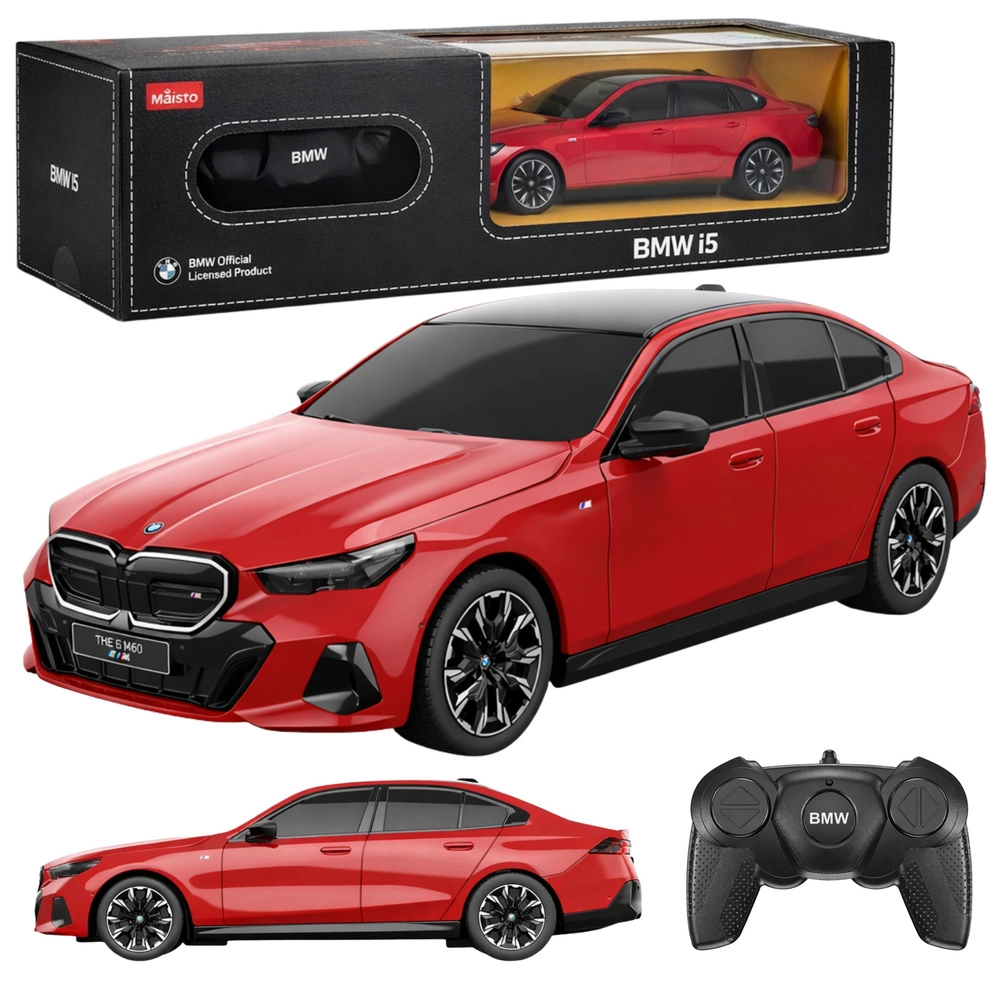 BMW i5 RC auto 1:24 červené RASTAR